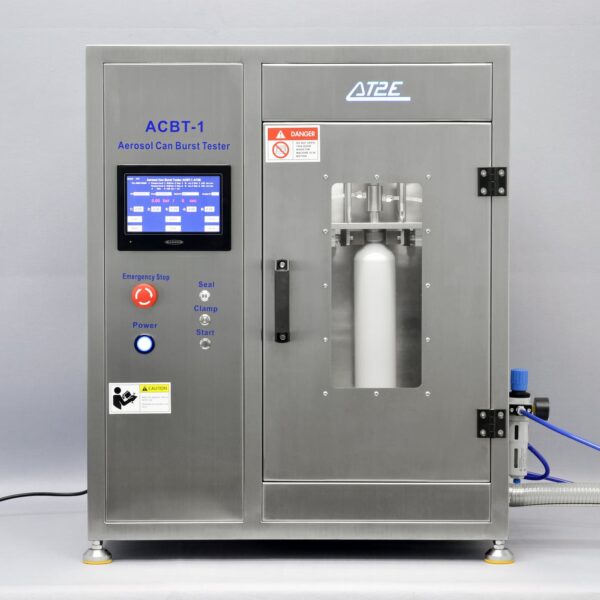 ACBT-1 Aerosol Can Burst Tester for precise pressure testing of aerosol cans.