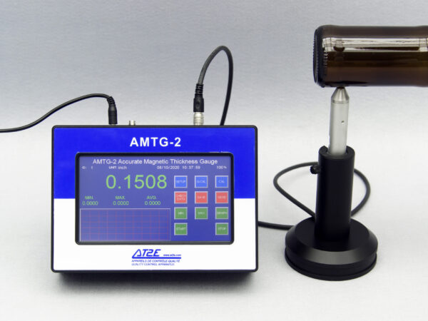 AMTG-2 Accurate Magnetic Thickness Gauge with Glass Bottle Sample