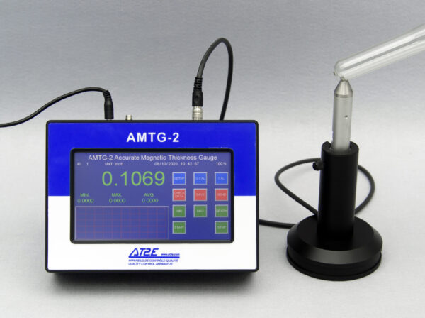 AMTG-2 Accurate Magnetic Thickness Gauge with PET Preform Sample