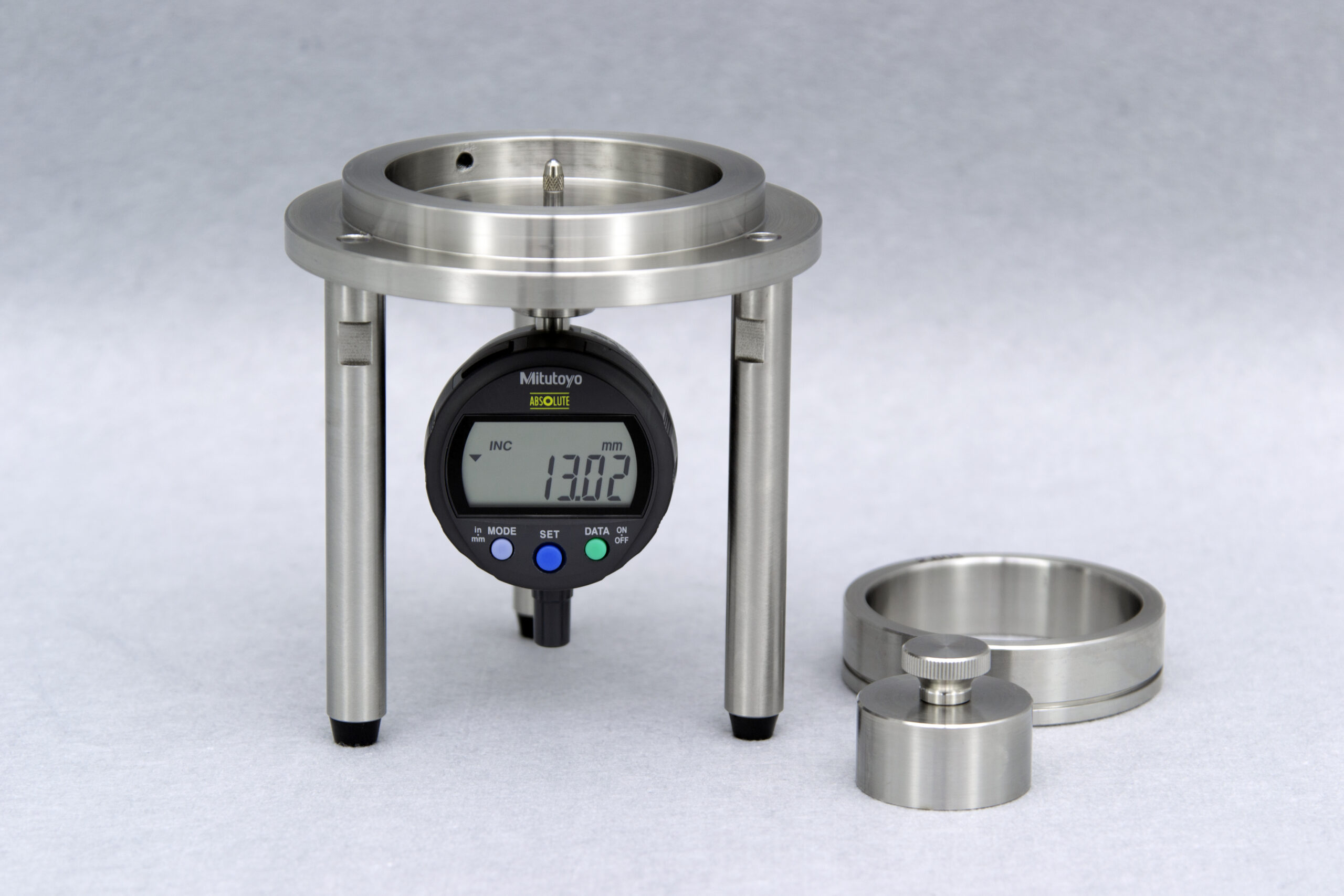 Depth Dial Indicator Base With 3 Extension Rods - Hardened Stable Clamping Stand For Precision Measurement 103x17mm