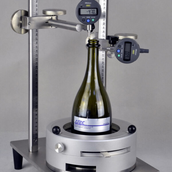 UBPT-2 Universal Bottle Perpendicularity Tester with Mouth Clearance Gauge for accurate bottle quality control