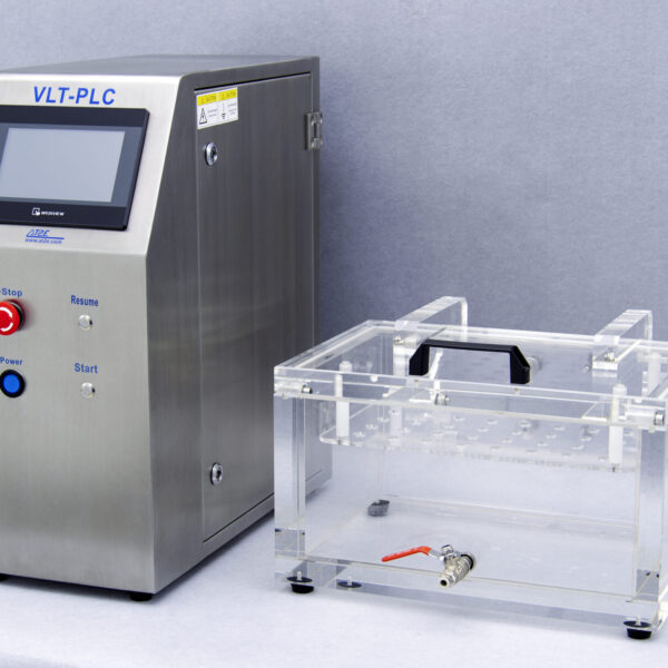 VLT-PLC Vacuum Leak Tester with advanced PLC control panel for accurate leak detection in bottles and containers.