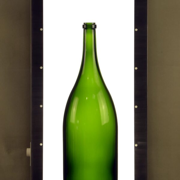 Bottle Lighting System with adjustable LED intensity for bottle inspection.