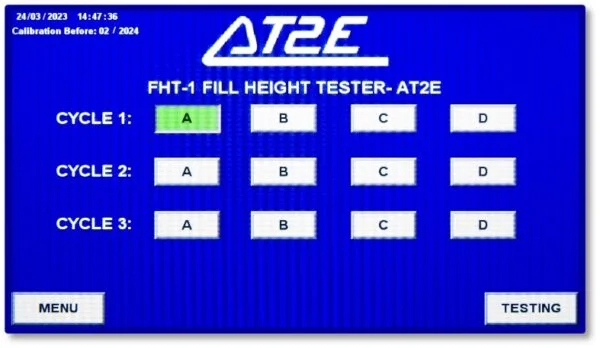 FHT-1 Fill Height Tester Panel