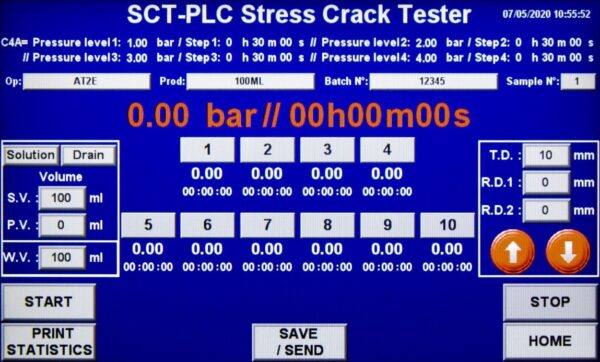 SCT PLC 10 test Screen